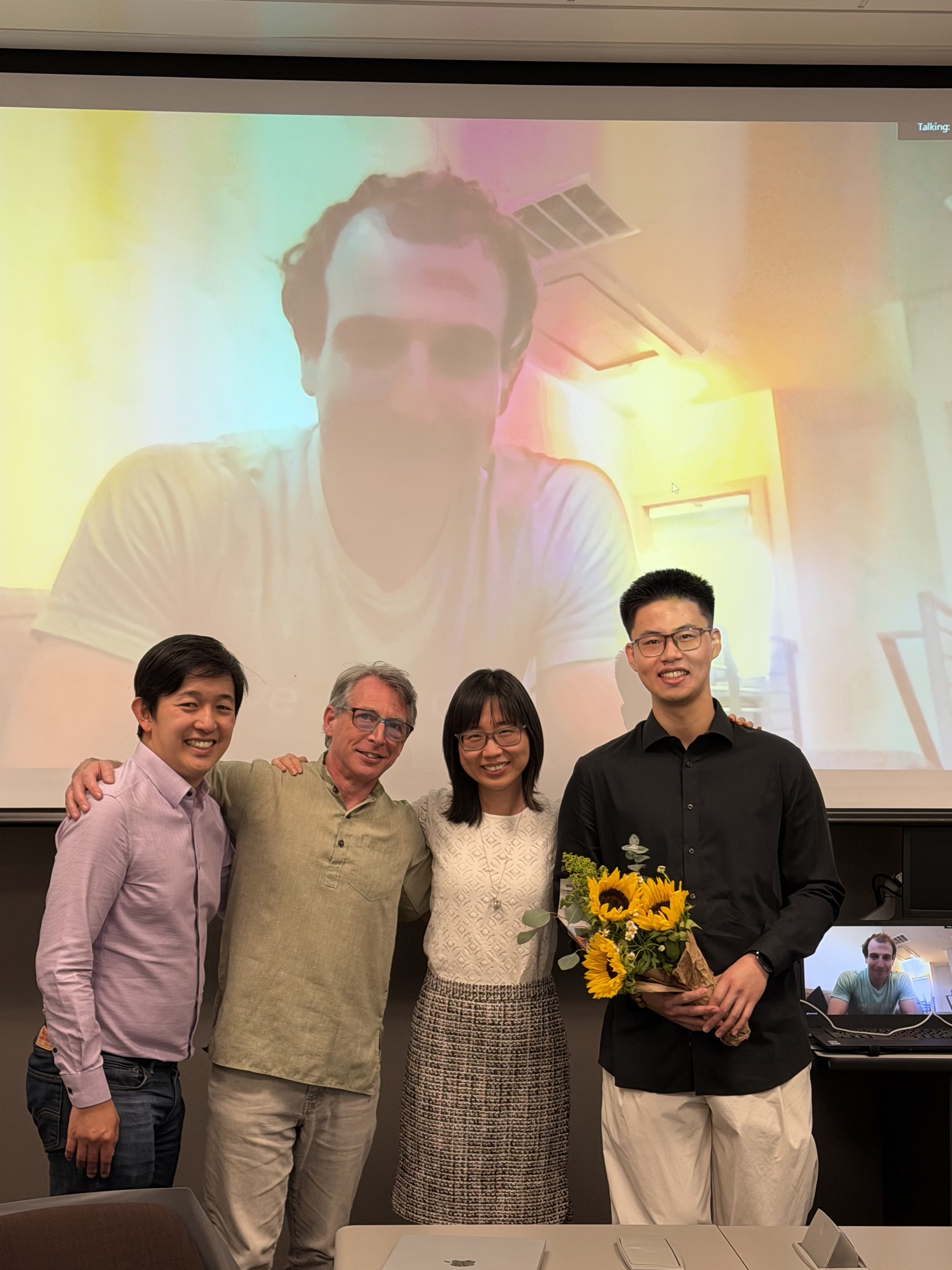 With committee members after the defense